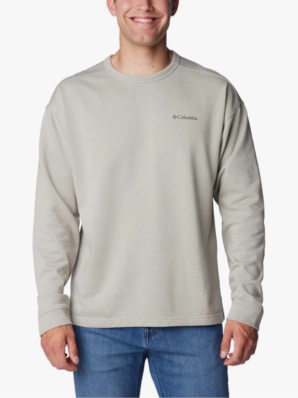 Columbia Light Gray Men's Crewneck Sweatshirt